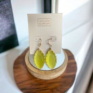 14th & Union Gold Tone/Yellow 2 1/8" Dangle Hook Earrings-NWT